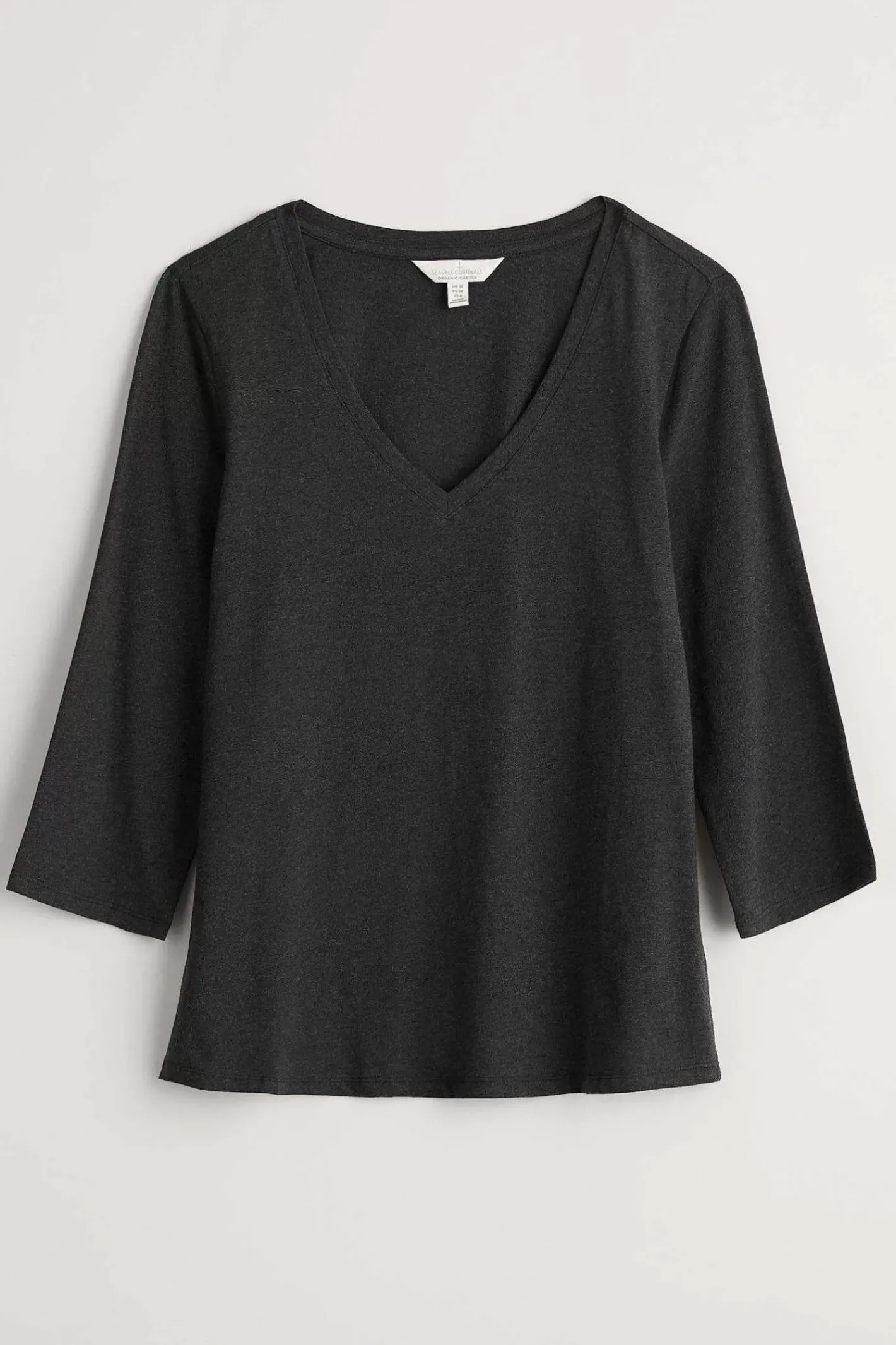 Women Seasalt Cornwall Alighting 3/4 Sleeve V-Neck Jersey Top