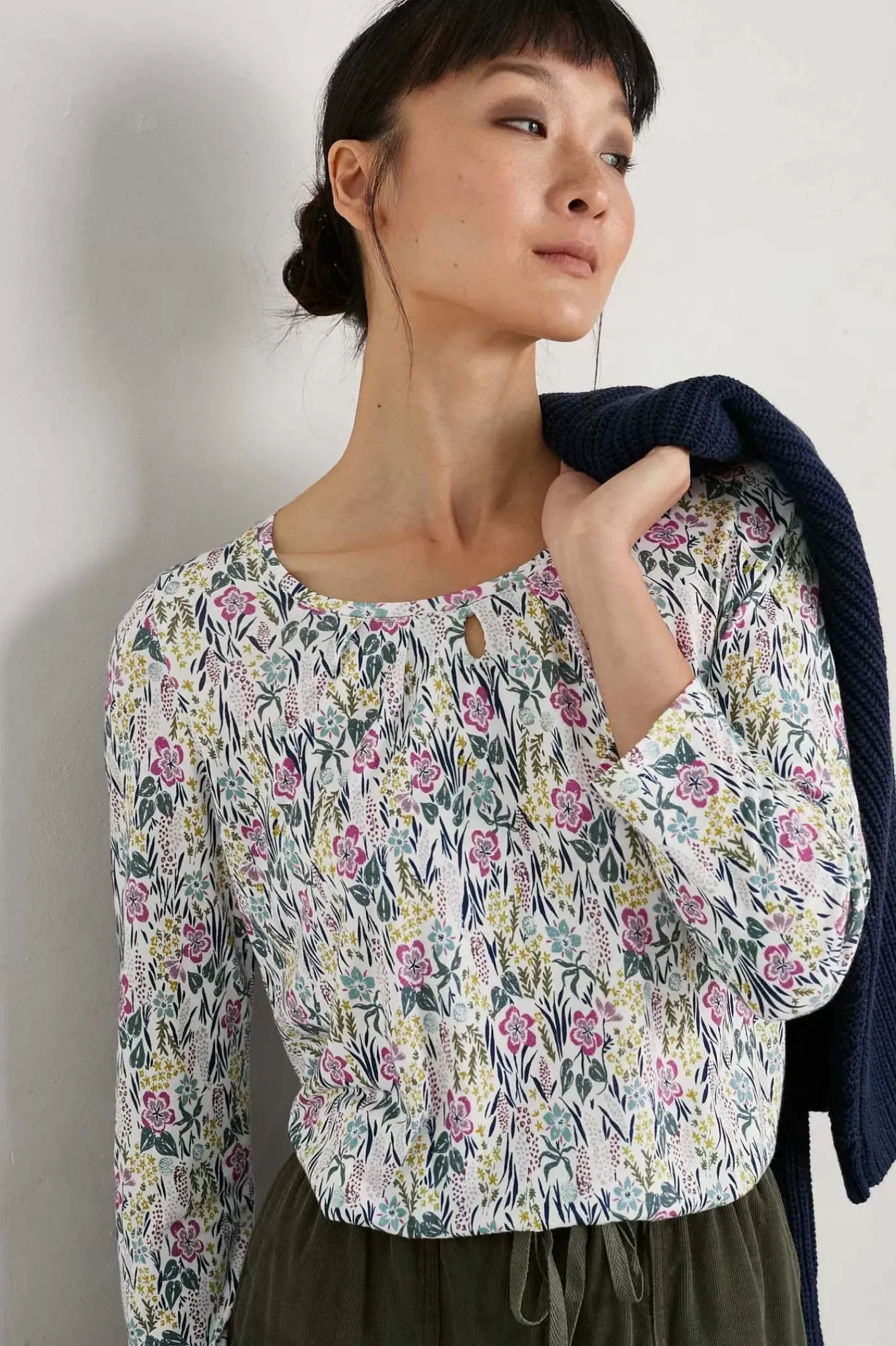 Women Seasalt Cornwall Appletree 3/4 Sleeve Top
