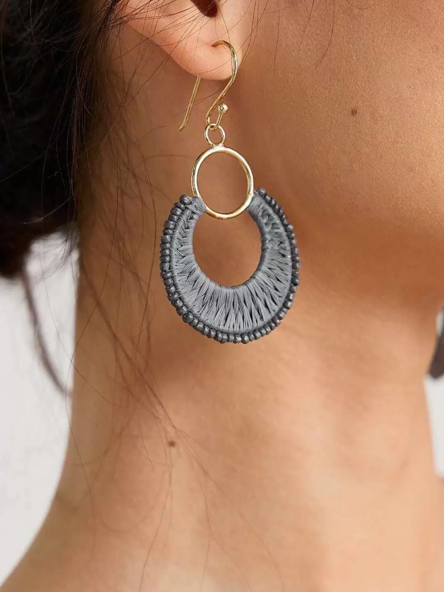 Women Seasalt Cornwall Arum Beaded Drop Earrings