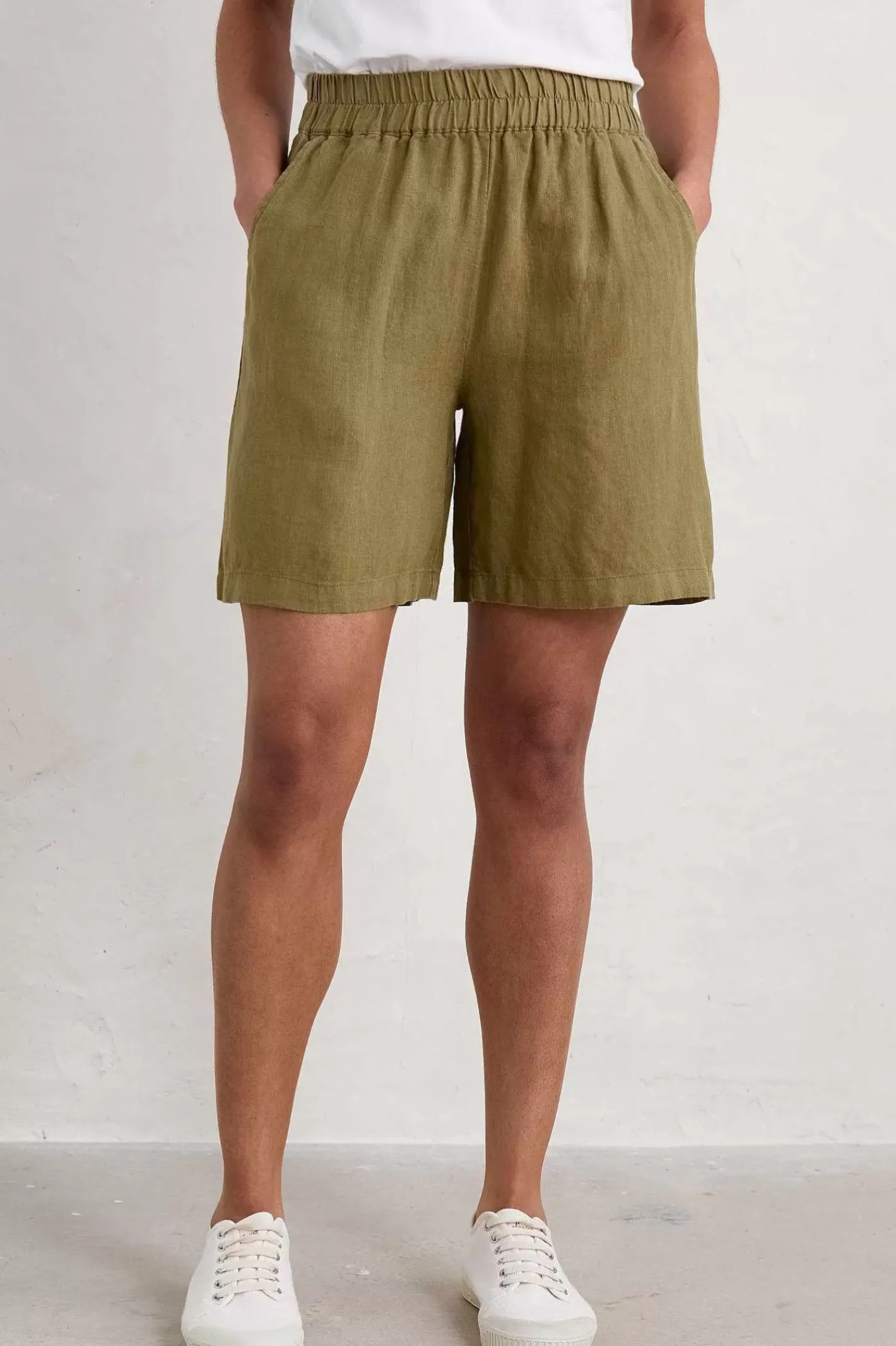 Women Seasalt Cornwall Aviso Wide Leg Linen Shorts