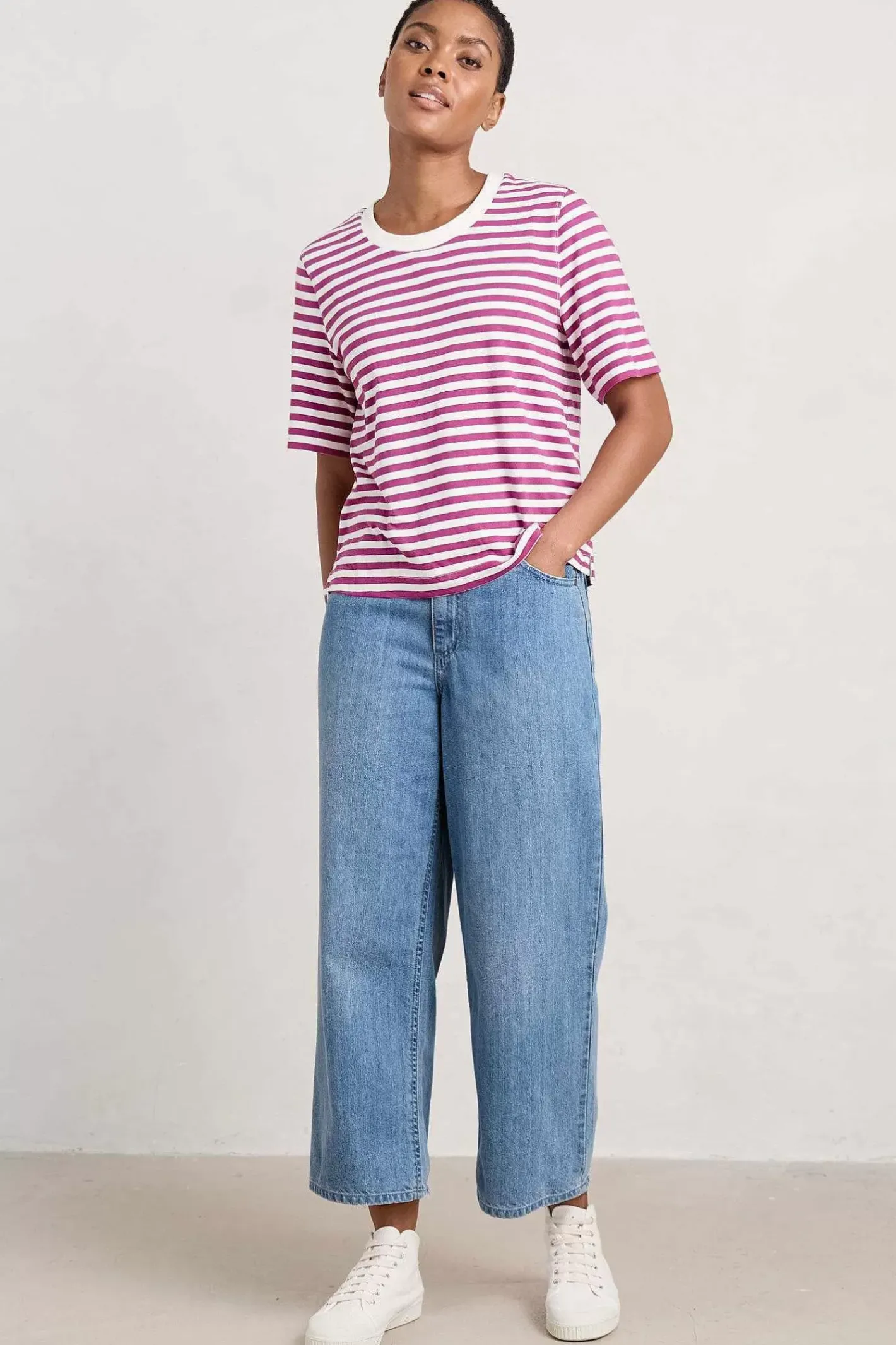 Women Seasalt Cornwall Barnes Organic Cotton Denim Crops