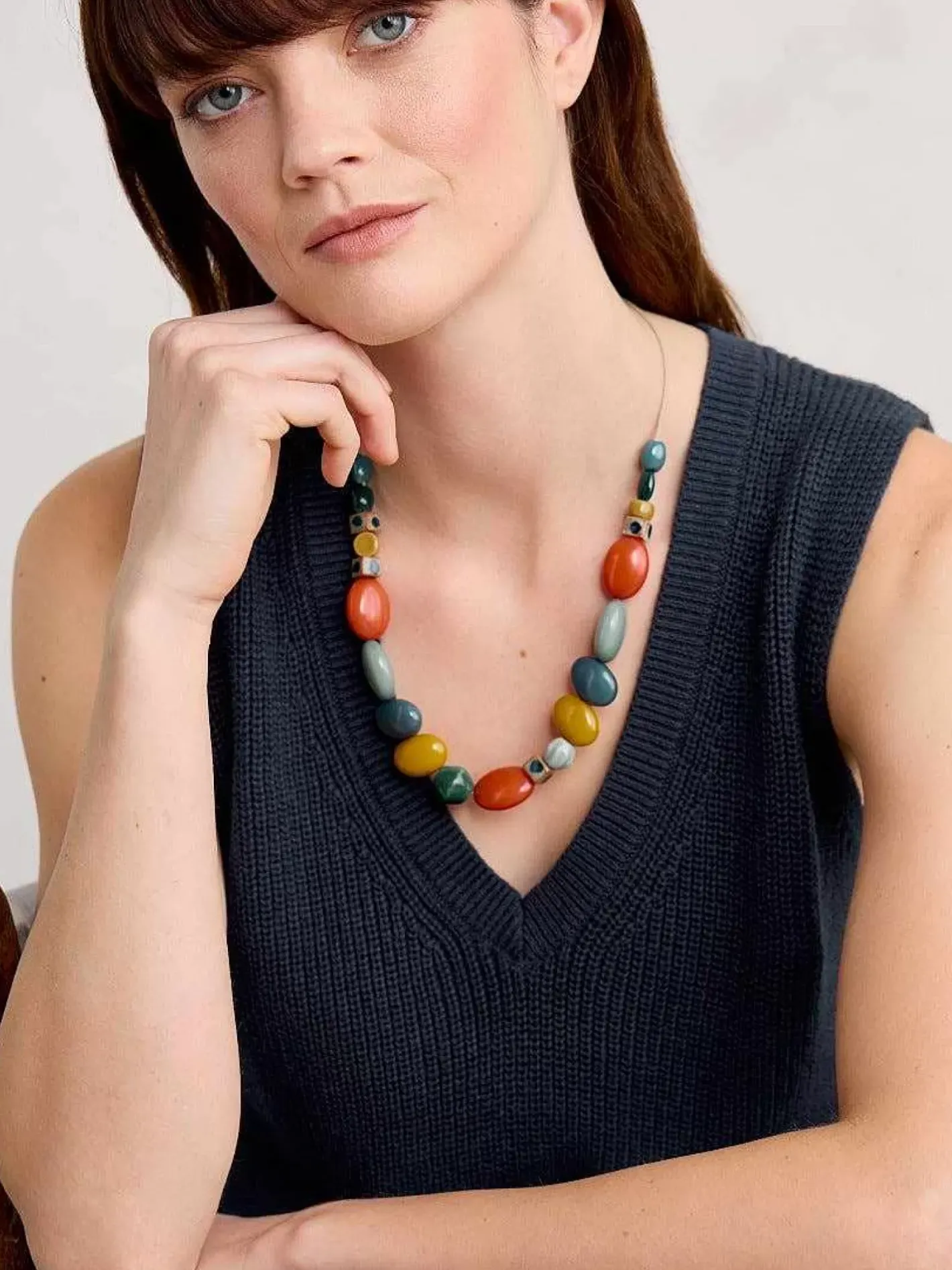 Women Seasalt Cornwall Bodinnar Beaded Necklace