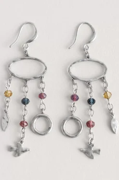 Women Seasalt Cornwall Chy Silver Tone Charm Earrings