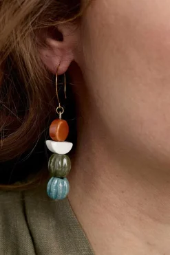 Women Seasalt Cornwall Conifer Ceramic Drop Earrings