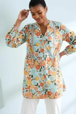 Women Seasalt Cornwall Dragonfly V-Neck Tunic (Gots)