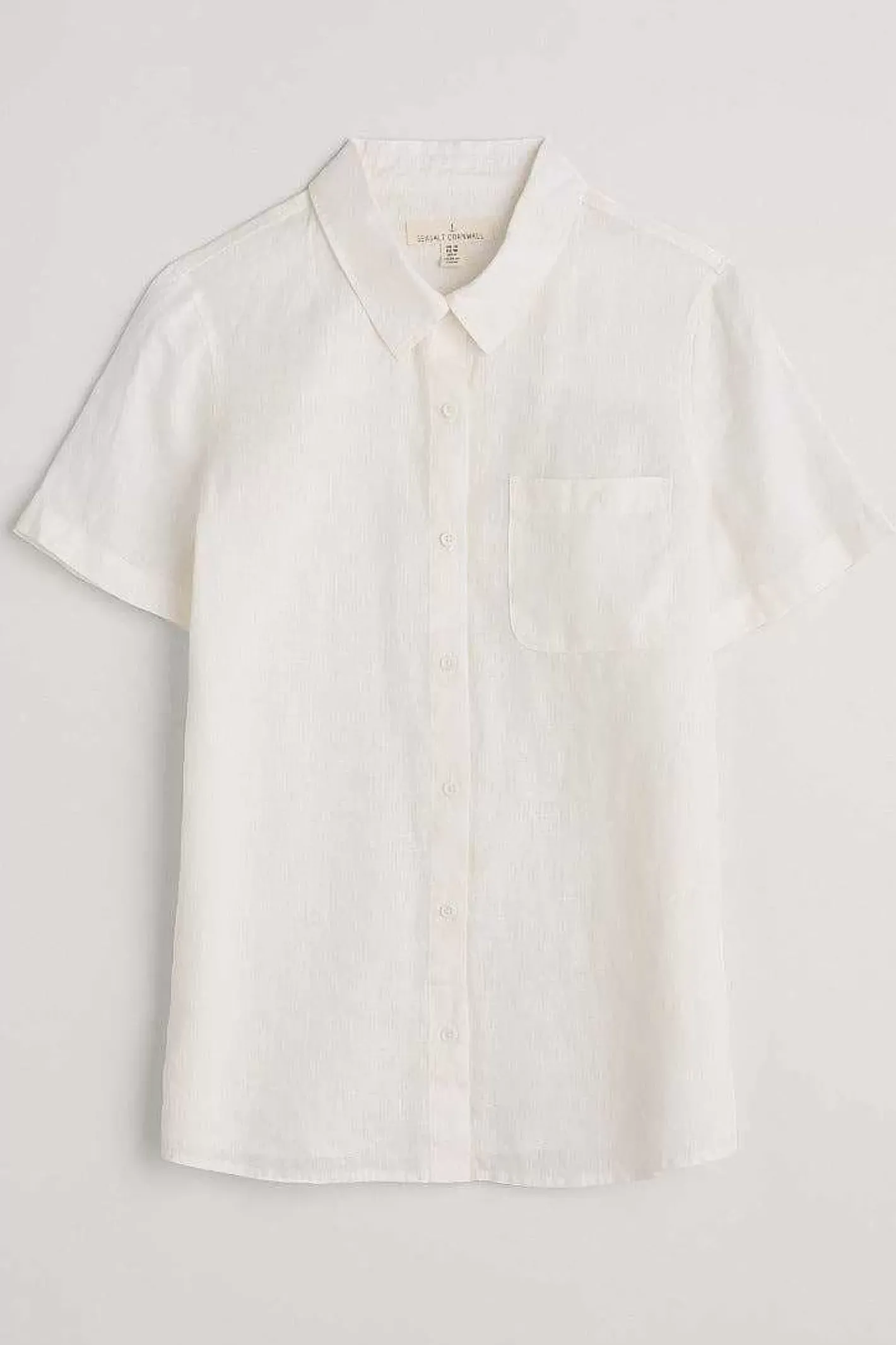 Women Seasalt Cornwall Drydock Short Sleeve Linen Shirt