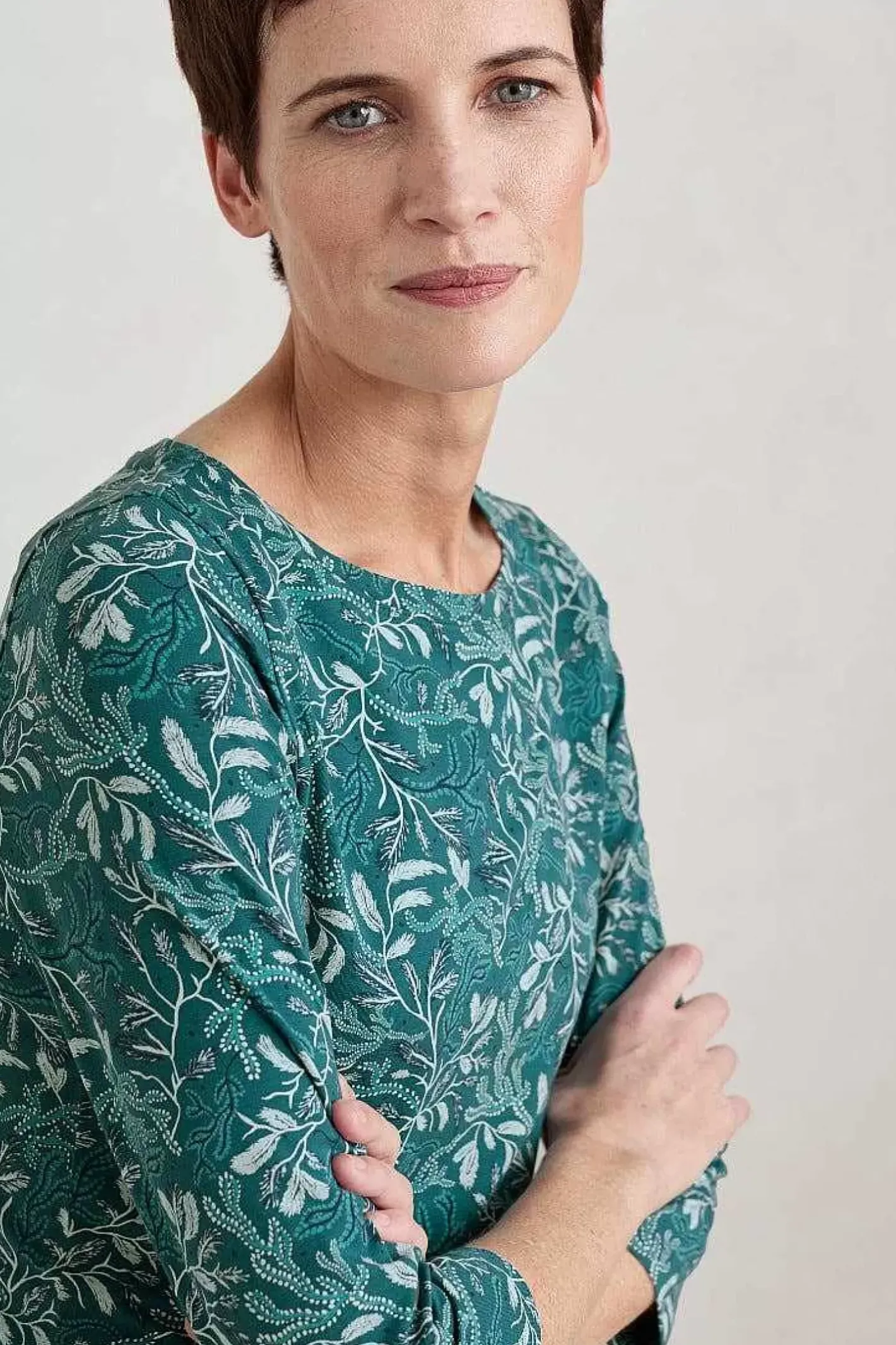Women Seasalt Cornwall Easel 3/4 Sleeve Top