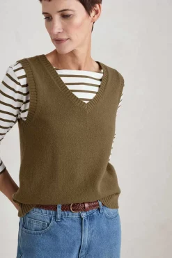Women Seasalt Cornwall East View V-Neck Knitted Vest