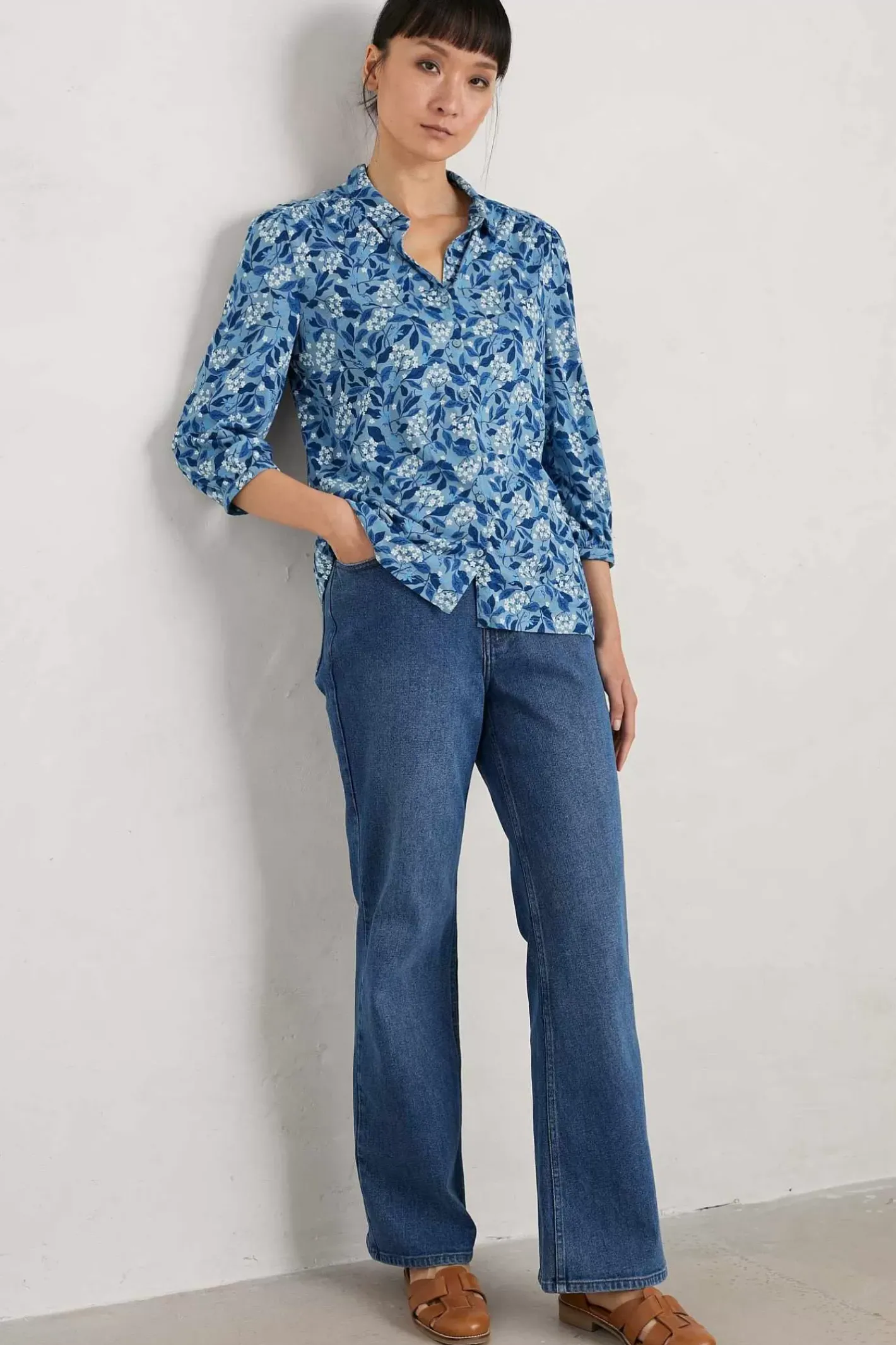 Women Seasalt Cornwall Embrace 3/4 Sleeve Jersey Shirt