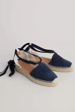 Women Seasalt Cornwall Fern Path Suede Wedge Espadrilles
