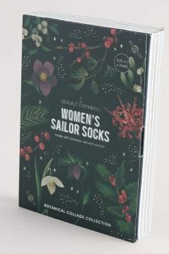 Women Seasalt Cornwall Gift Box Of 4 Women's Sailor Socks