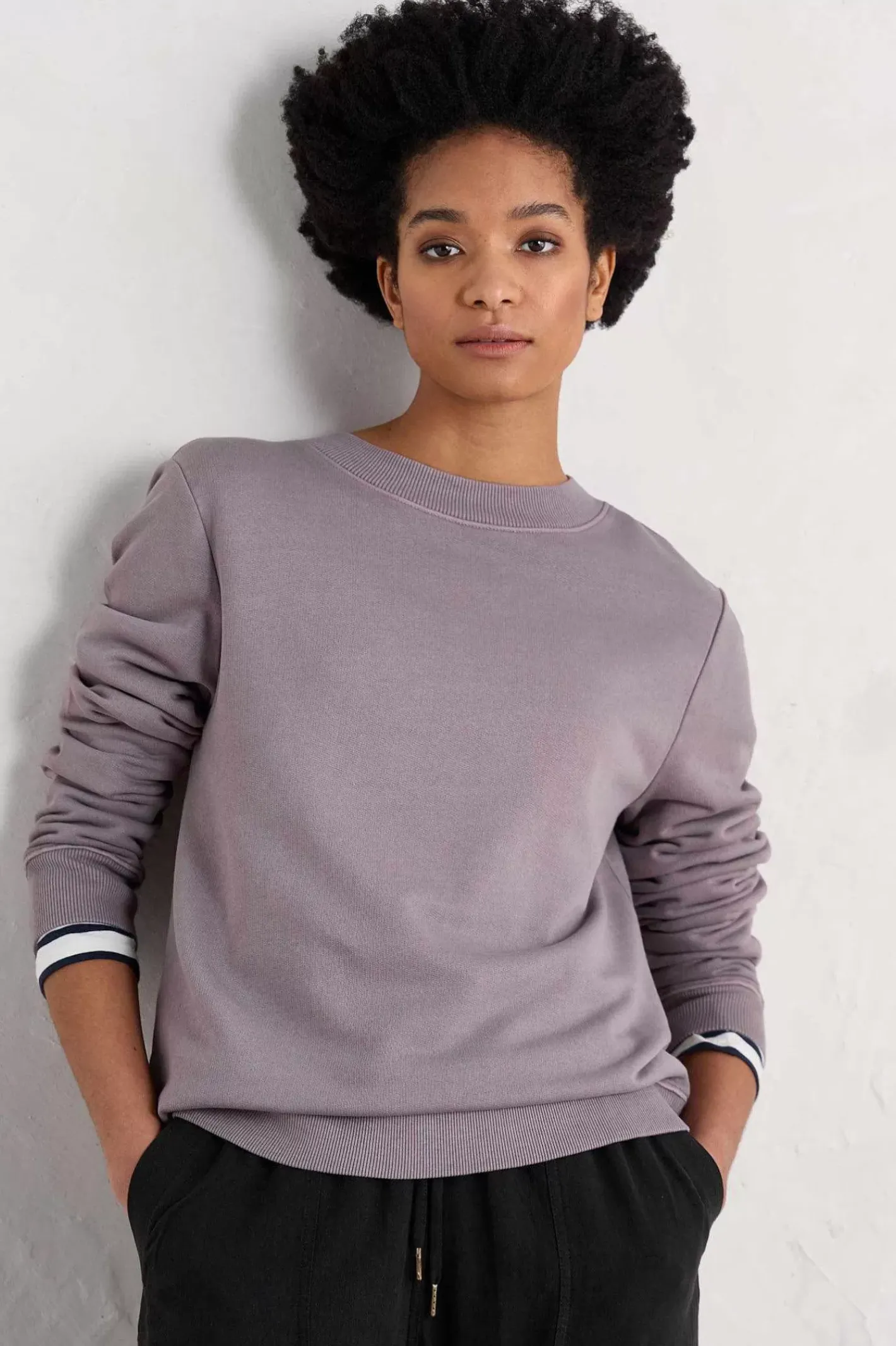 Women Seasalt Cornwall Hawkmoth Organic Cotton Sweatshirt