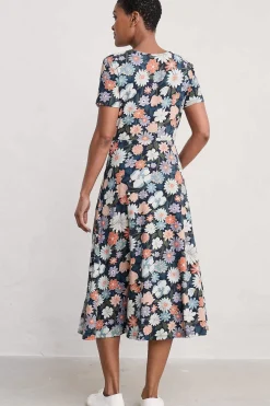 Women Seasalt Cornwall Helena Short Sleeve V-Neck Midi Dress