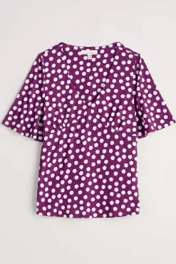 Women Seasalt Cornwall Herb Garden Angel Sleeve V-Neck Top
