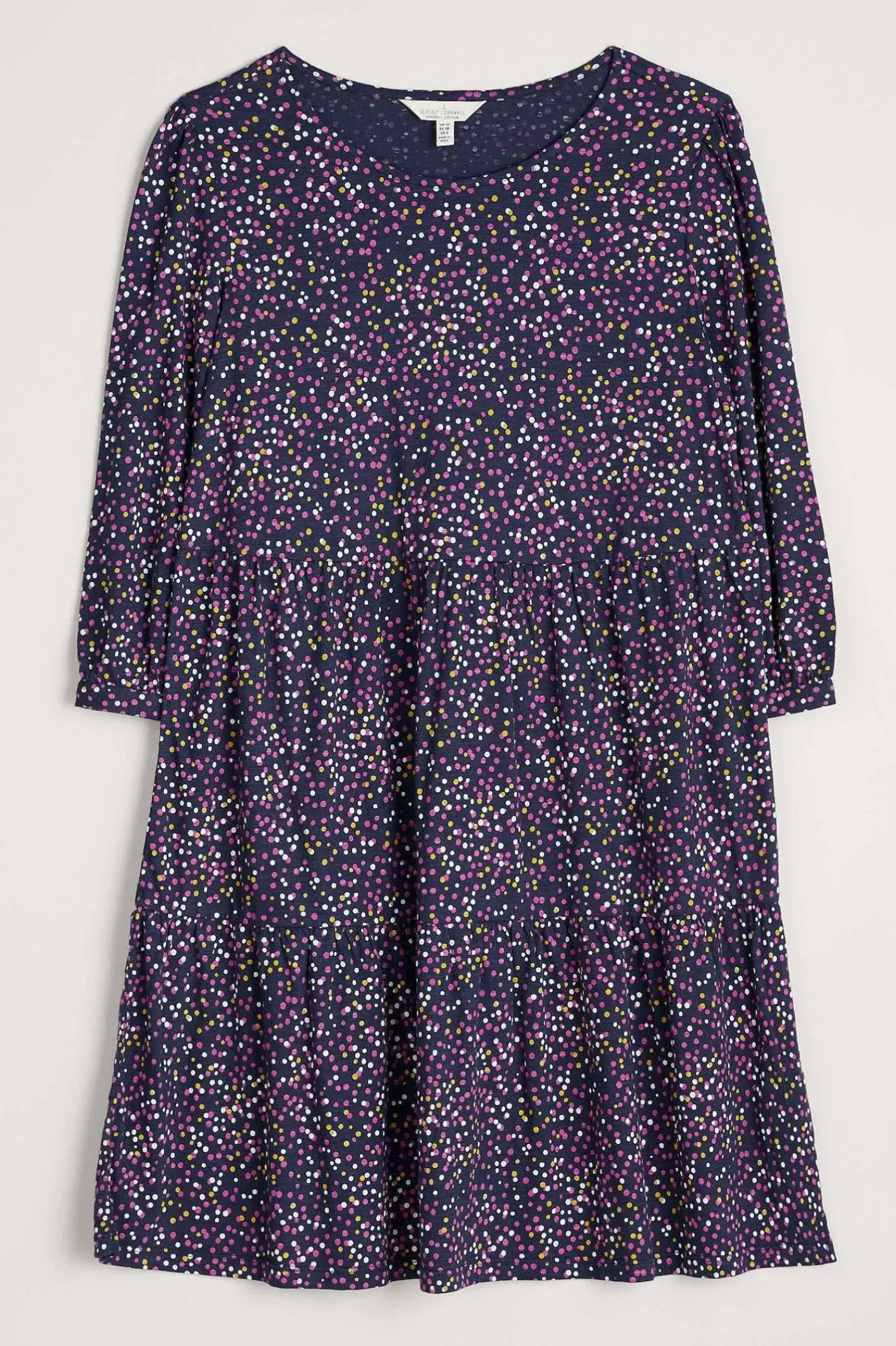 Women Seasalt Cornwall Heron Dip Tiered Jersey Dress