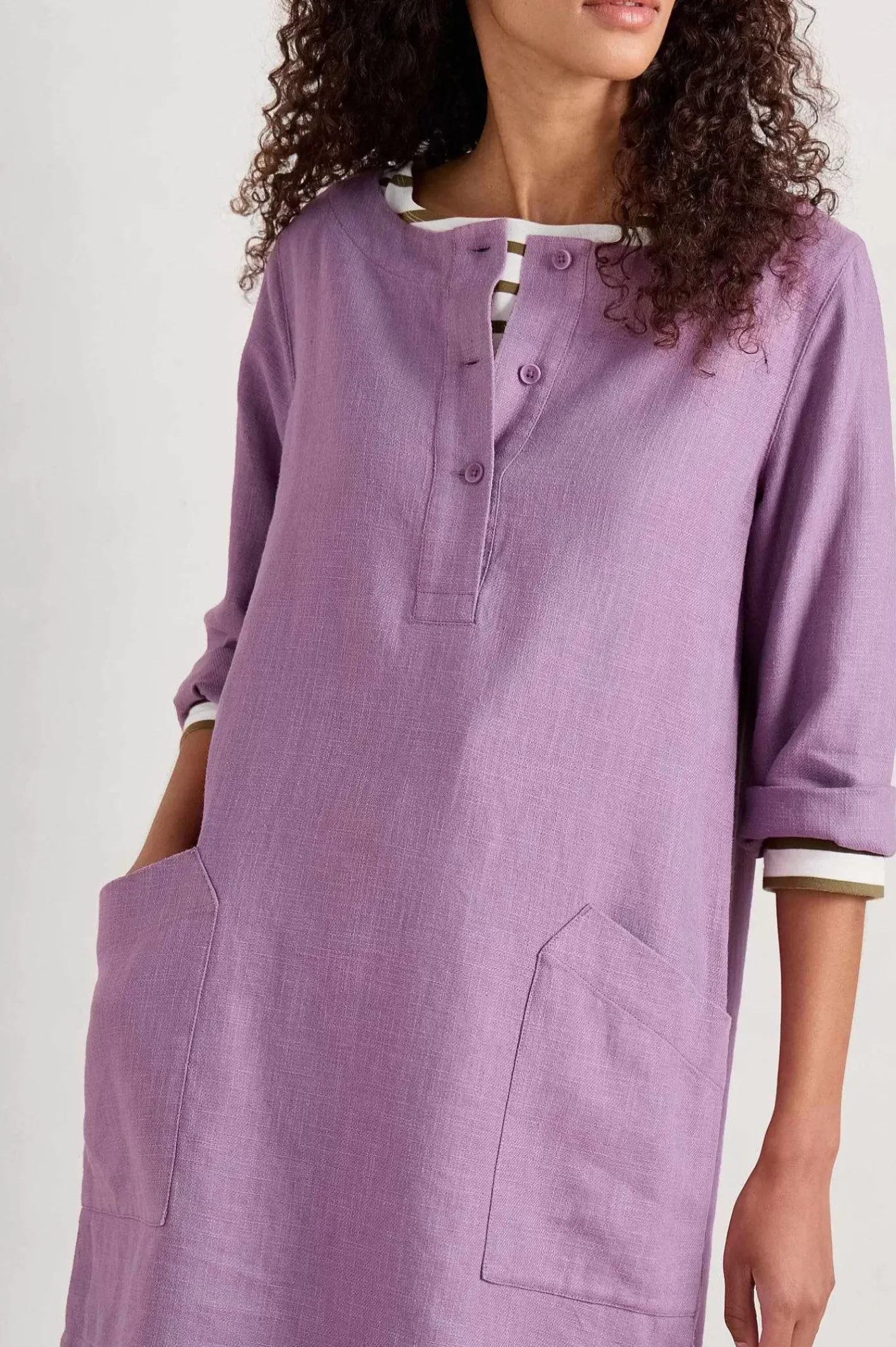 Women Seasalt Cornwall Lighthouse Rock 3/4 Sleeve Tunic