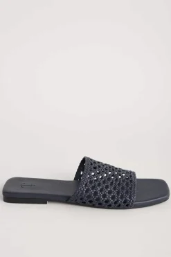 Women Seasalt Cornwall Lost Cove Flat Leather Mule Sandals