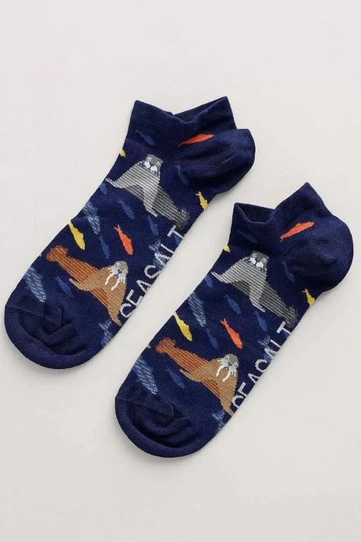 Men Seasalt Cornwall Men's Arty Trainer Socks