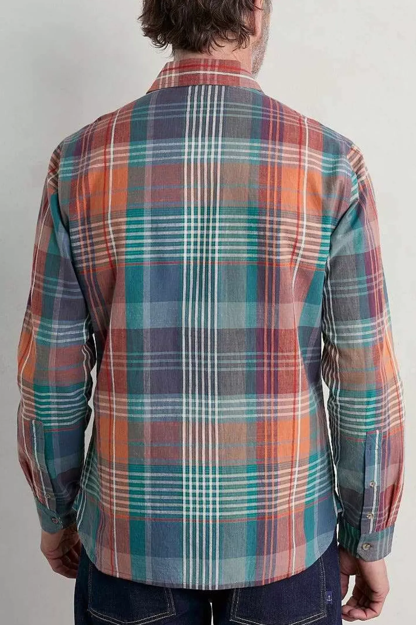 Men Seasalt Cornwall Men's Banyan Checked Cotton Shirt