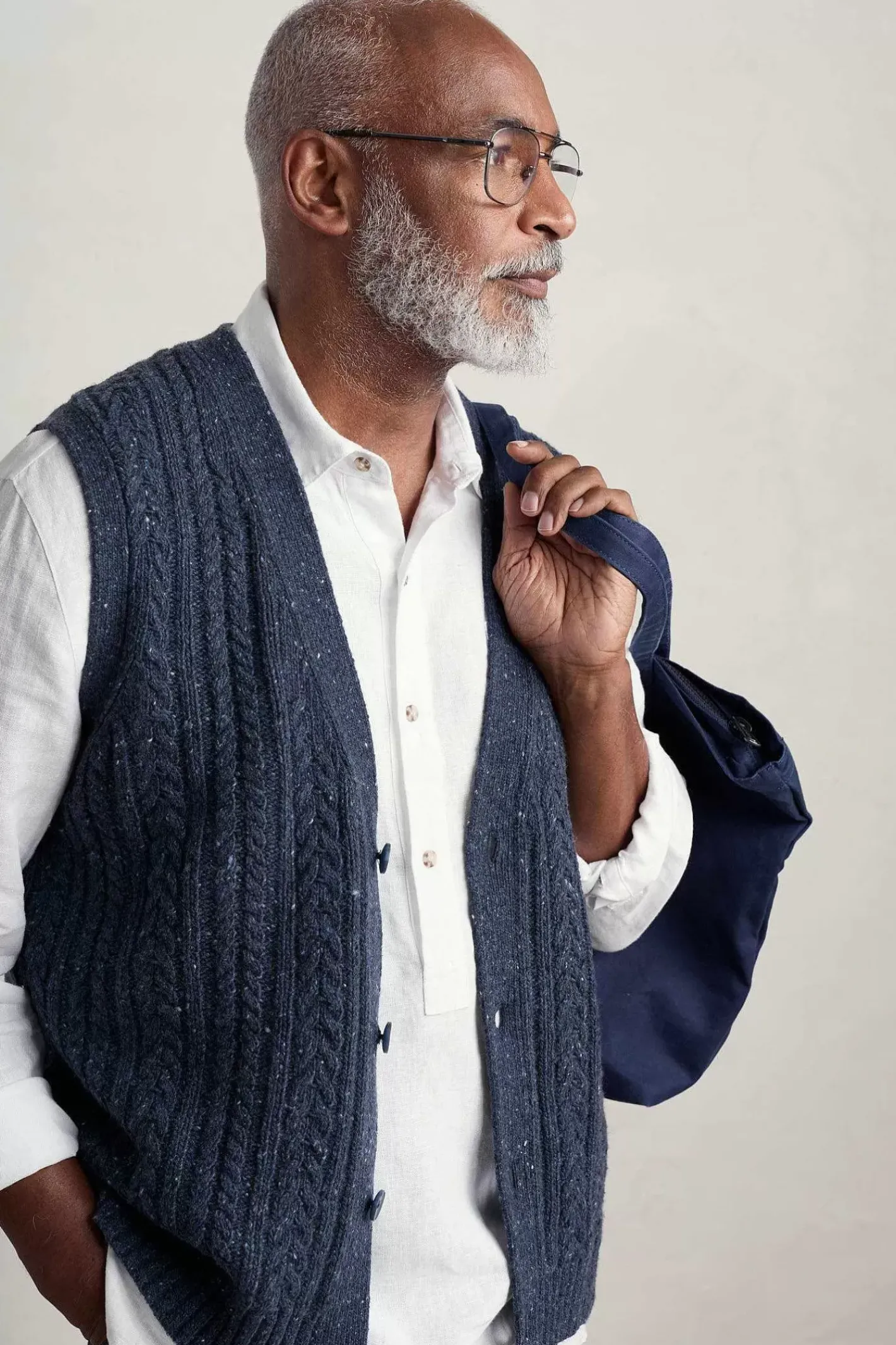 Men Seasalt Cornwall Men's Boulder Perch Knitted Vest