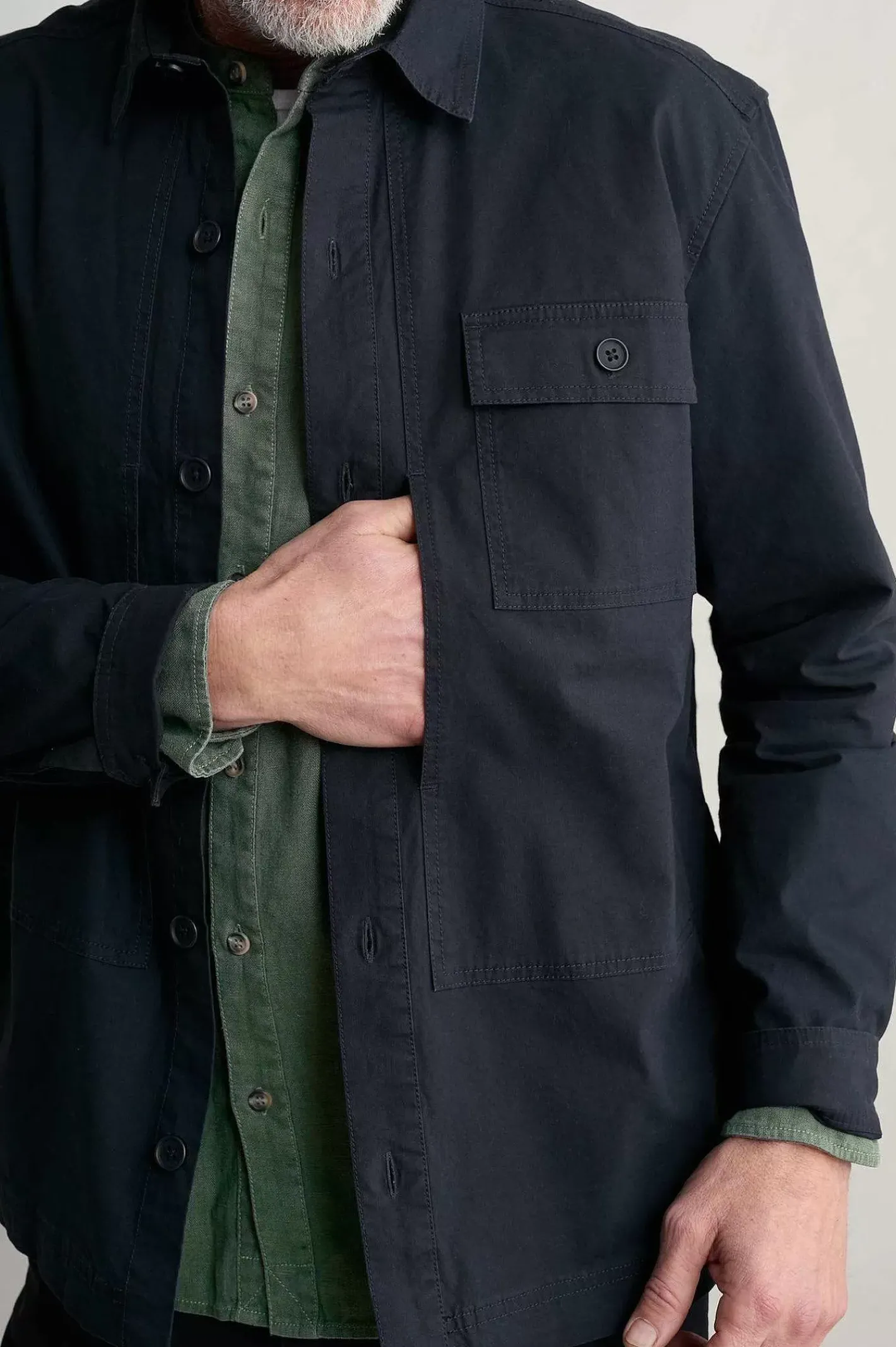 Men Seasalt Cornwall Men's Foundry Overshirt Jacket