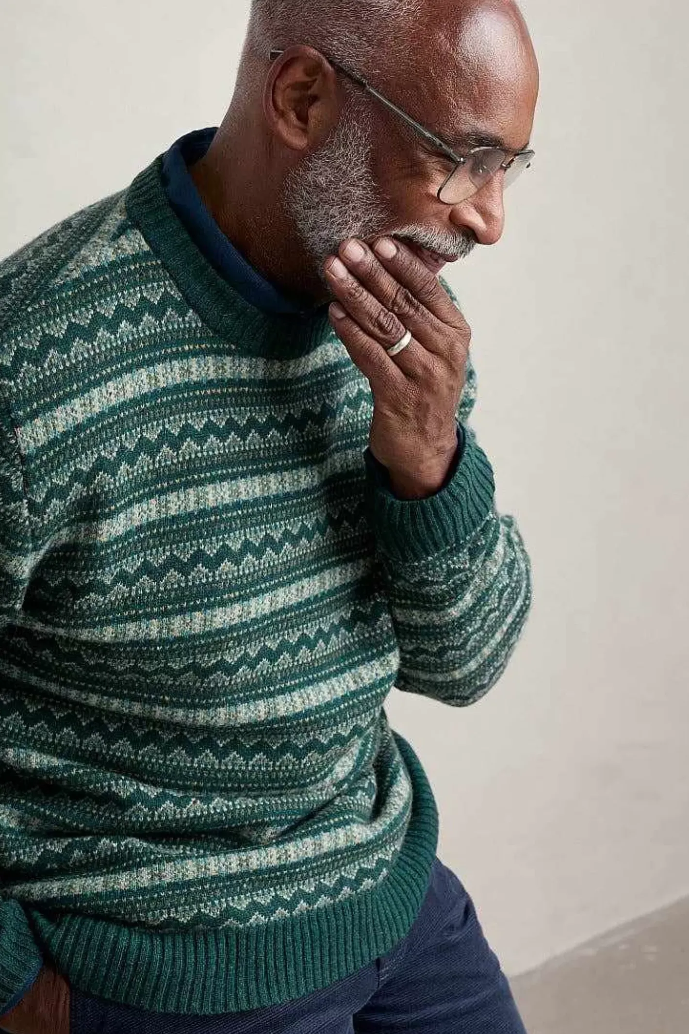 Men Seasalt Cornwall Men's Layline Fair Isle Jumper