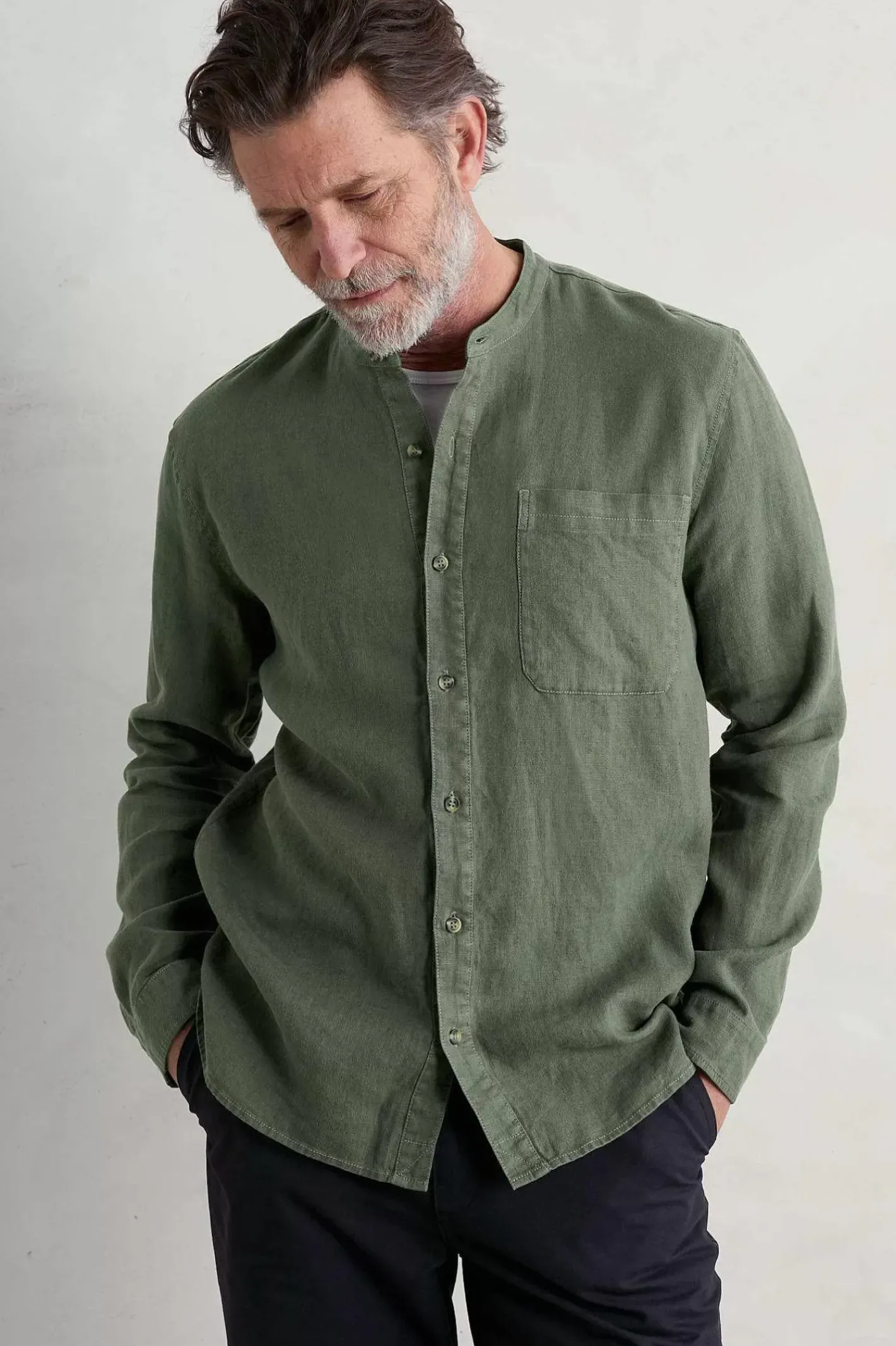 Men Seasalt Cornwall Men's Porlock Linen Shirt