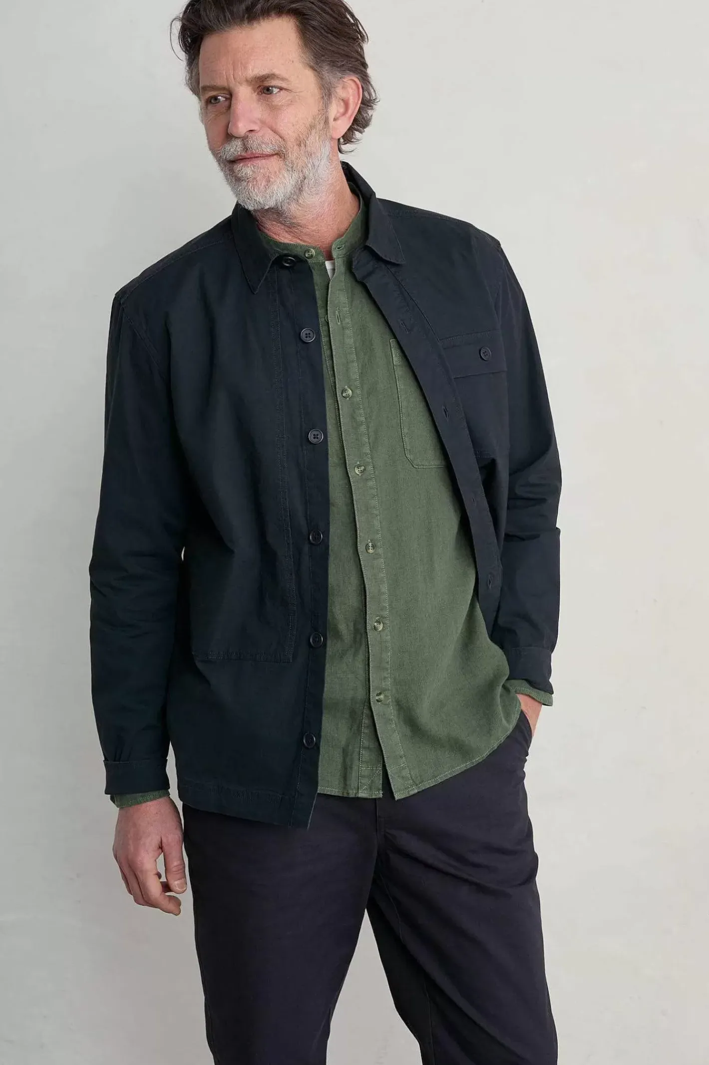 Men Seasalt Cornwall Men's Porlock Linen Shirt