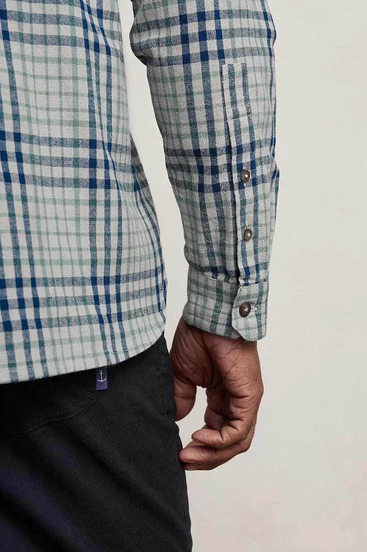 Men Seasalt Cornwall Men's Rivalen Organic Cotton Shirt