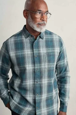 Men Seasalt Cornwall Men's Stonework Organic Cotton Shirt