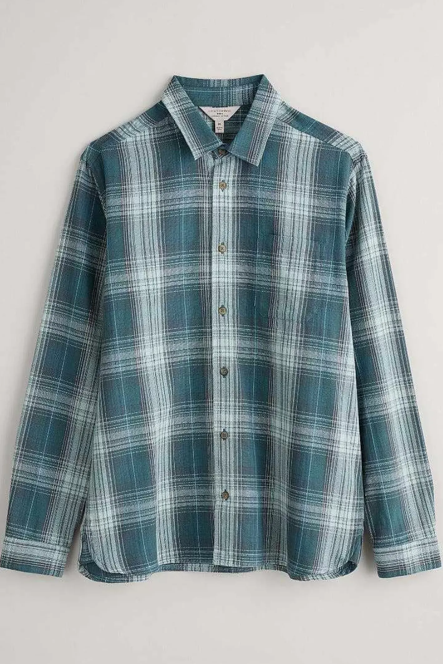 Men Seasalt Cornwall Men's Stonework Organic Cotton Shirt