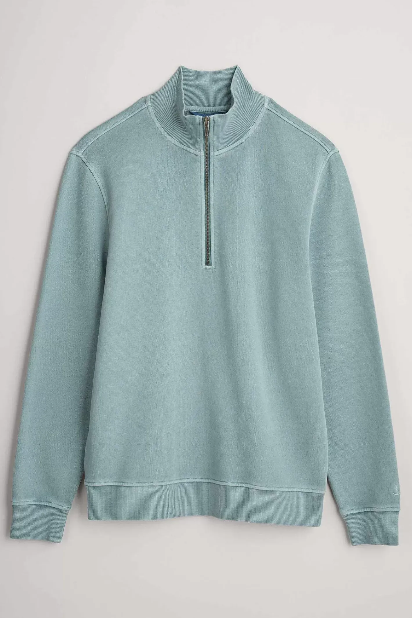 Men Seasalt Cornwall Men's Wood Moss Quarter Zip Sweatshirt