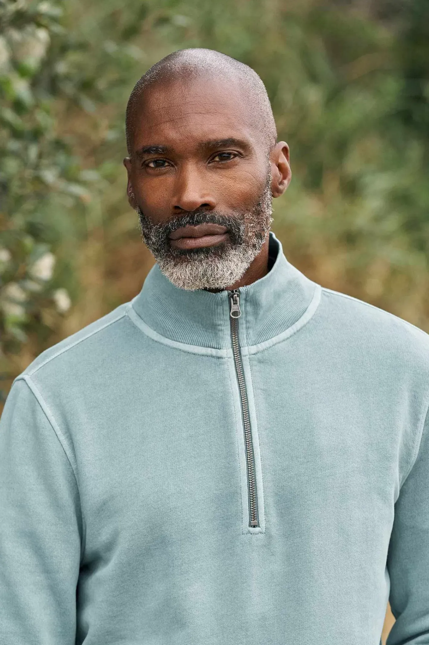 Men Seasalt Cornwall Men's Wood Moss Quarter Zip Sweatshirt