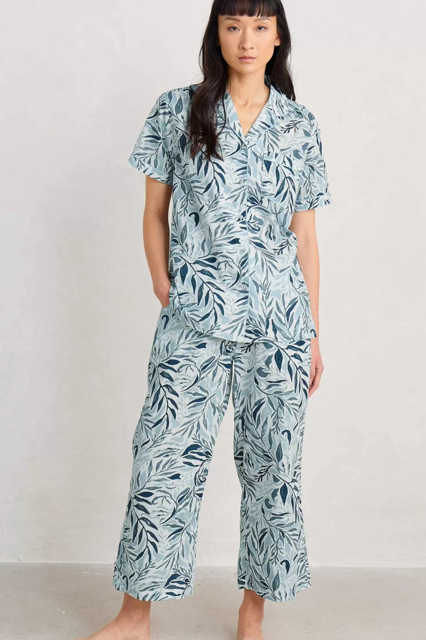 Women Seasalt Cornwall Nesting Bird Short Sleeve Pyjamas