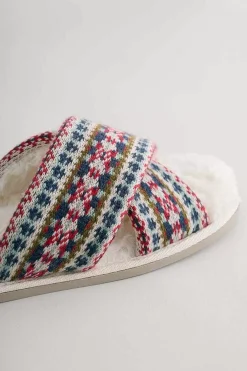 Women Seasalt Cornwall Night Ships Crossover Slippers