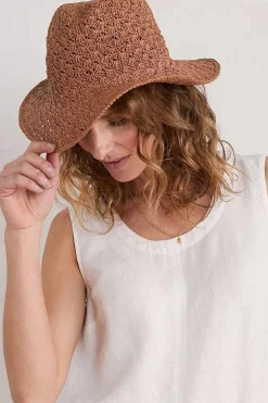 Women Seasalt Cornwall Ocean Sky Paper Crochet Hat