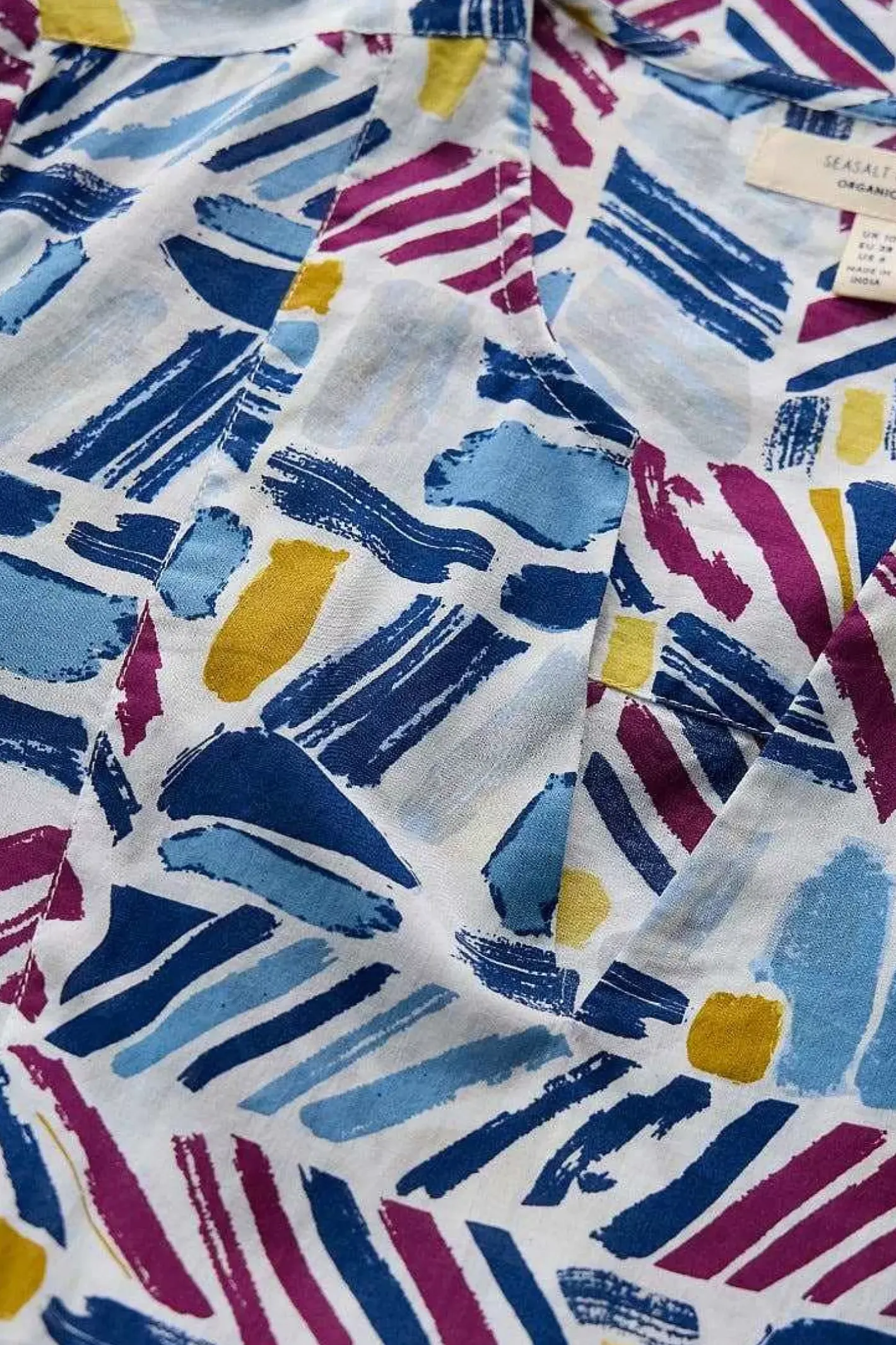 Women Seasalt Cornwall Op Art Organic Cotton Tunic Top