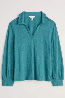 Women Seasalt Cornwall Owles Point V-Neck Jersey Shirt