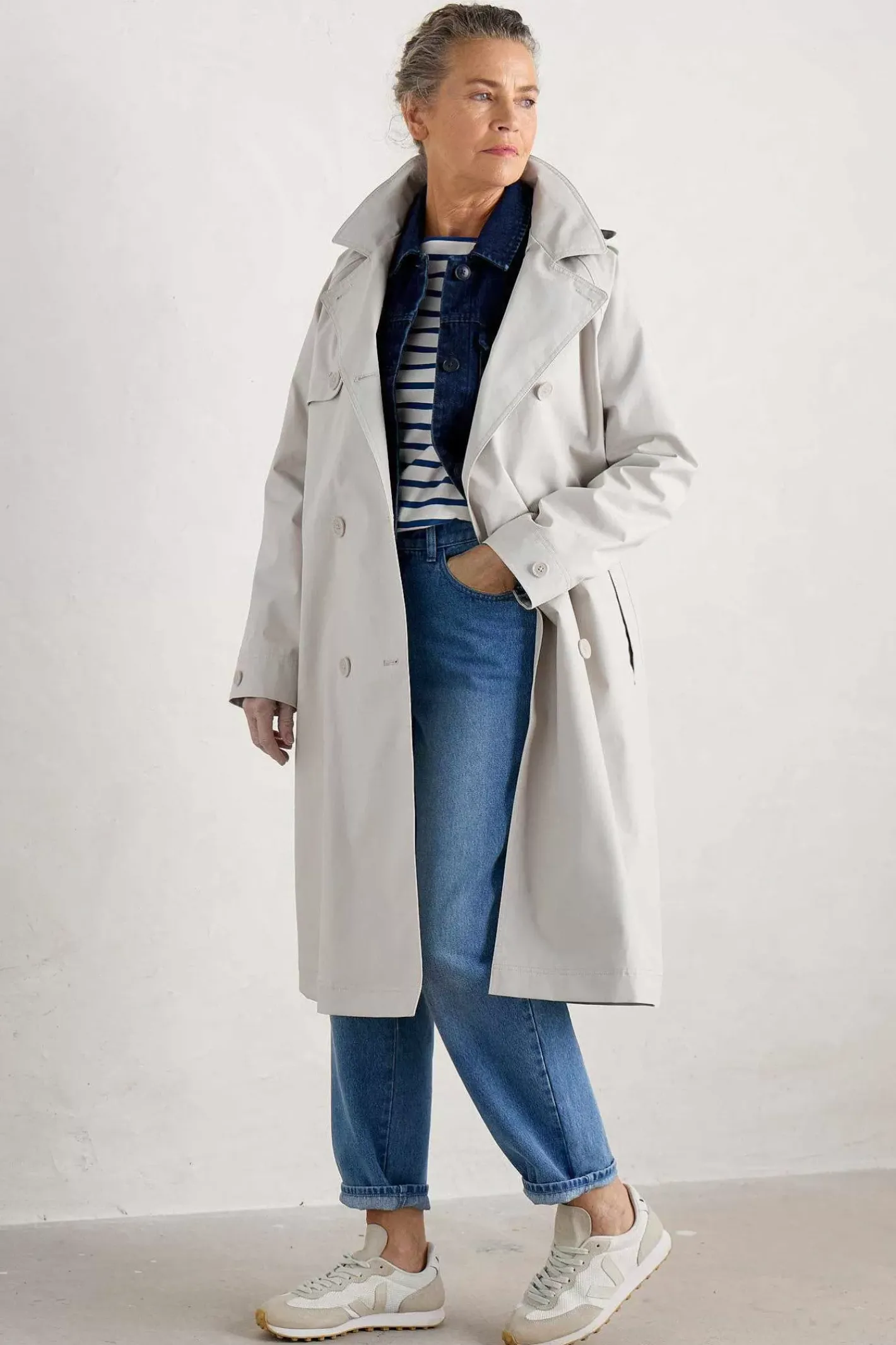 Women Seasalt Cornwall Penweathers Waterproof Trench Coat