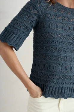Women Seasalt Cornwall River Cross Pointelle Knit Top