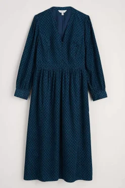 Women Seasalt Cornwall Rose Cottage Printed Cord Midi Dress