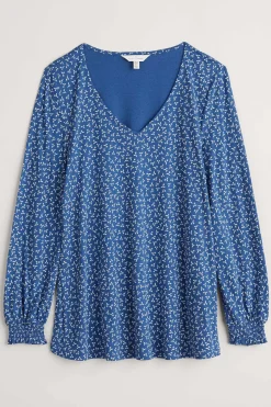 Women Seasalt Cornwall Rosehip Jersey V-Neck Top