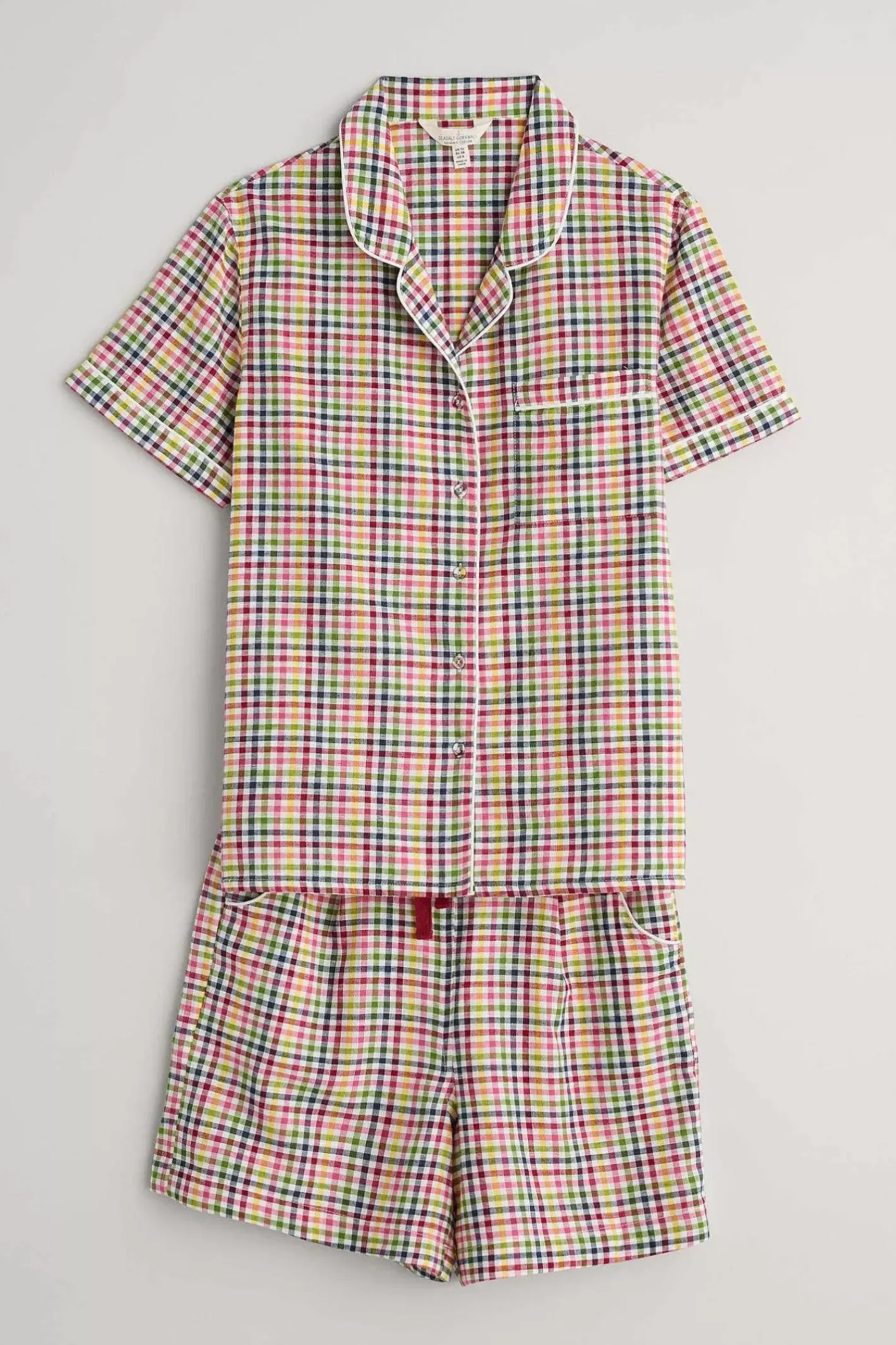 Women Seasalt Cornwall Senara Checked Summer Pyjamas