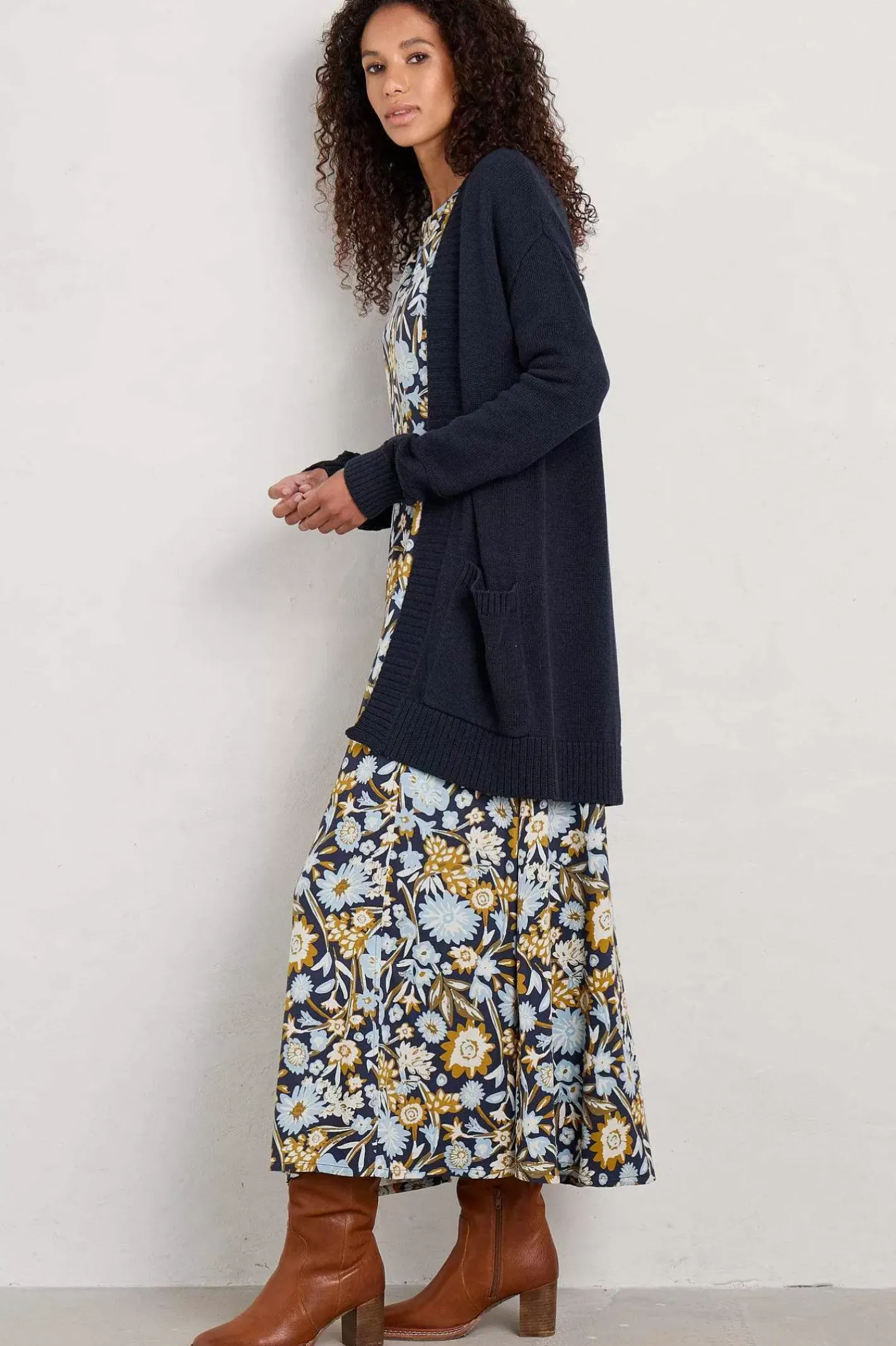 Women Seasalt Cornwall Southernwood Long Cardigan