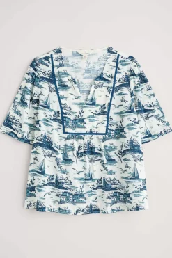 Women Seasalt Cornwall Treasury Short Sleeve Blouse
