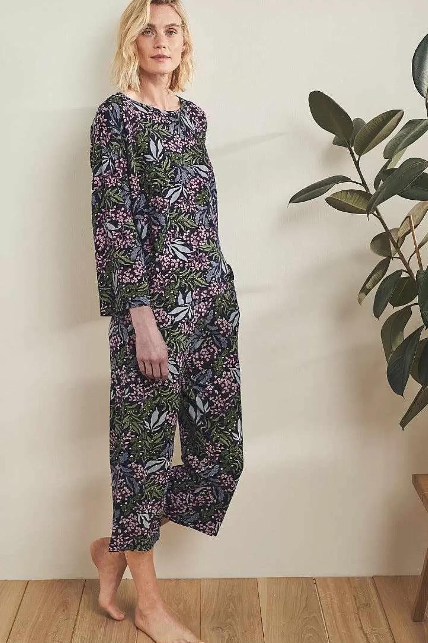 Women Seasalt Cornwall Tree Shadow Jersey Pyjamas