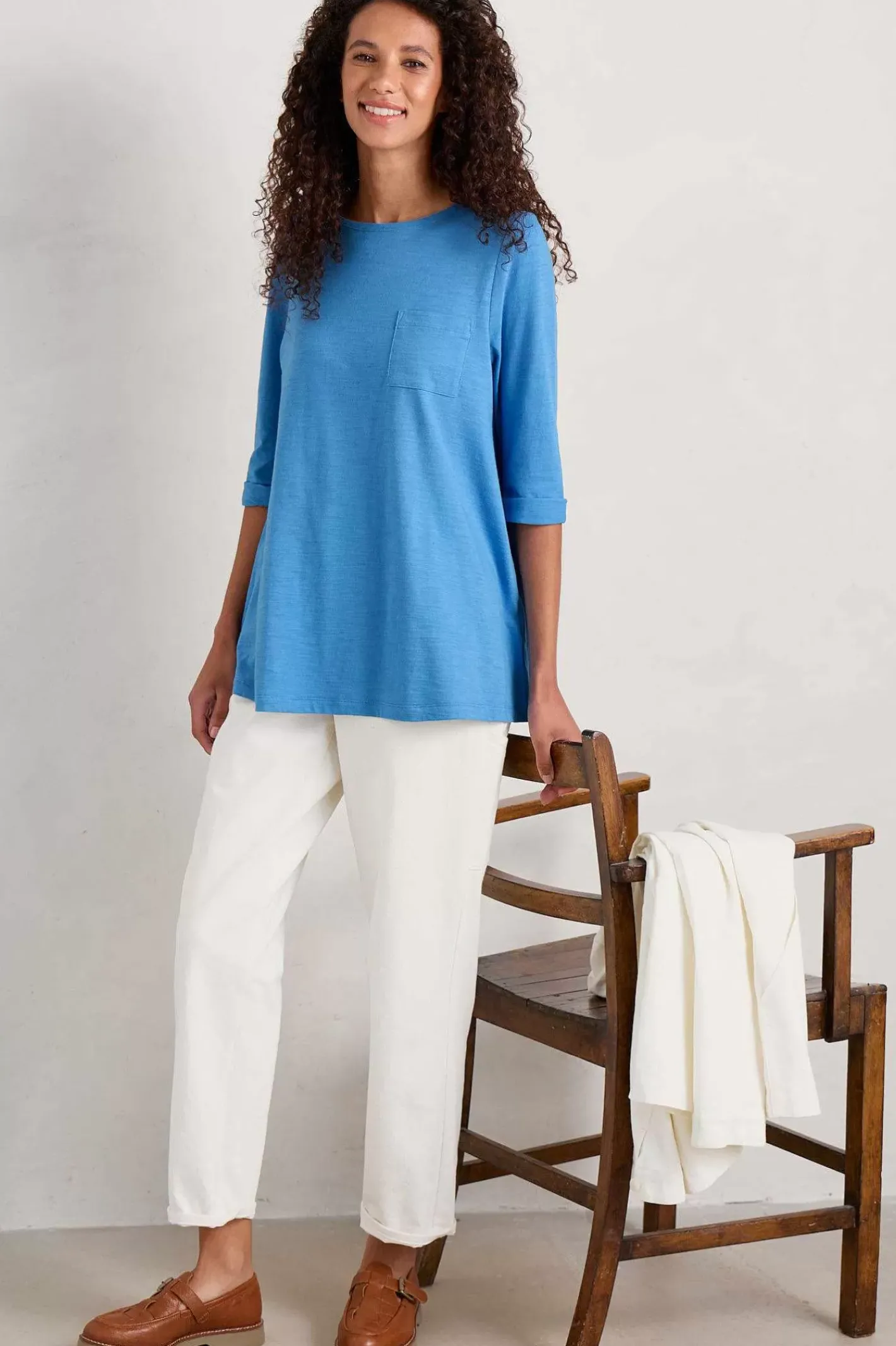 Women Seasalt Cornwall Tregonning 3/4 Sleeve Top