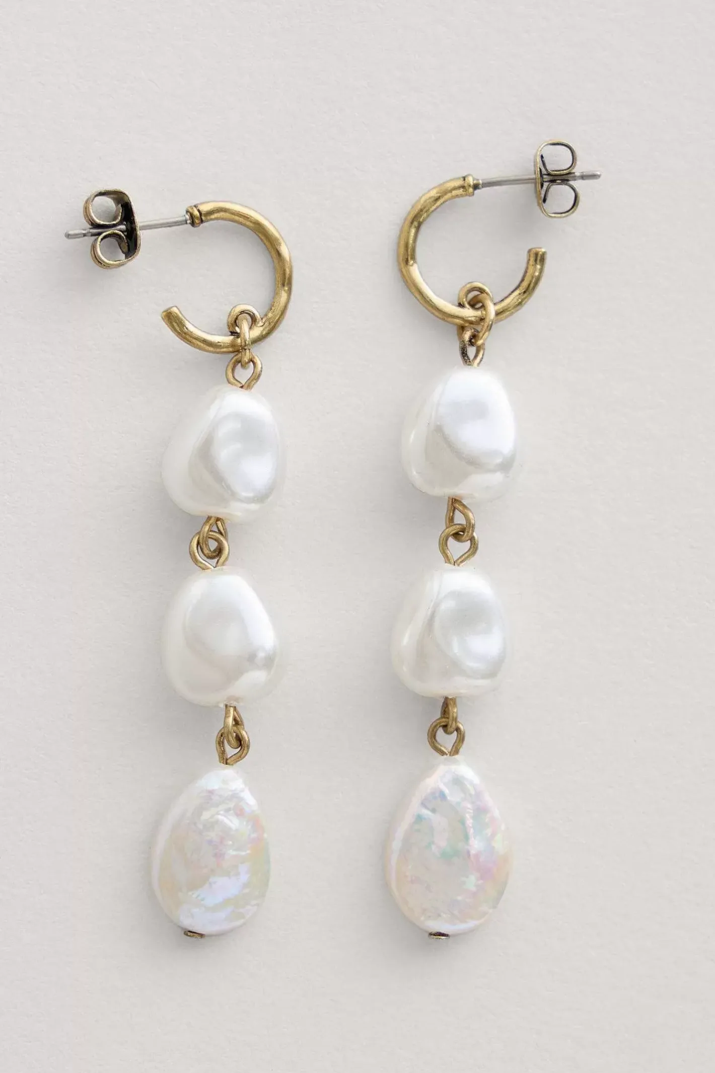 Women Seasalt Cornwall Valency Freshwater Pearl Drop Earrings