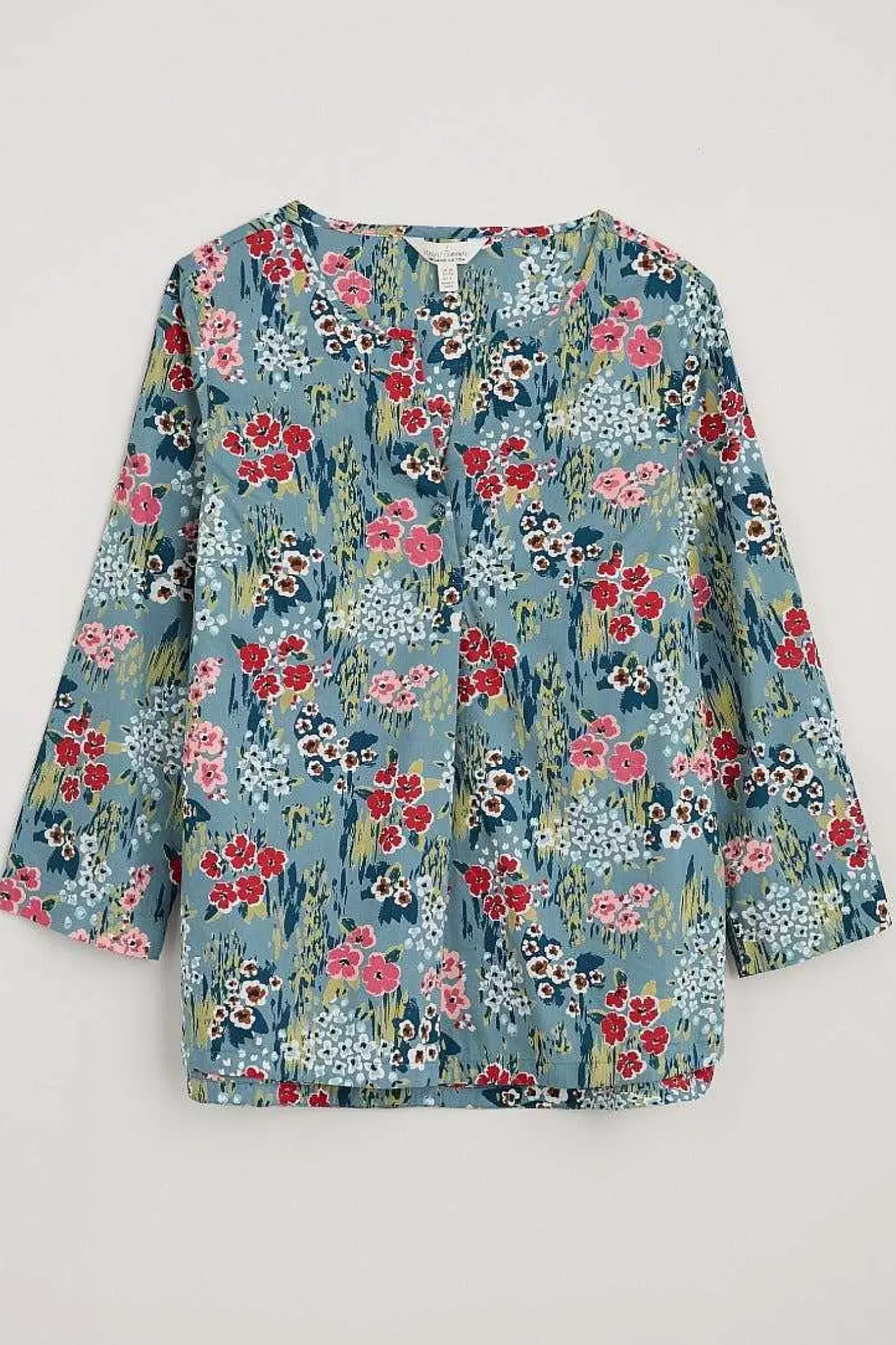 Women Seasalt Cornwall Watercolour Sketch 3/4 Sleeve Top (Gots)