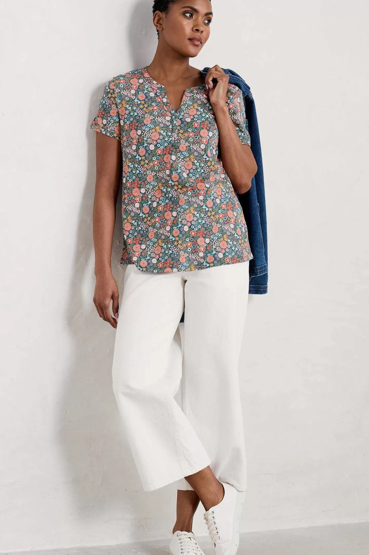 Women Seasalt Cornwall Waterflow Short Sleeve Top